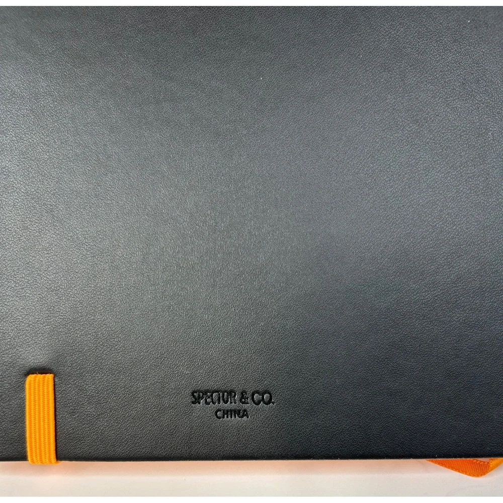 BASF Black Orange Faux Leather Hardcover Lined Journals Notebooks Lot of 3
